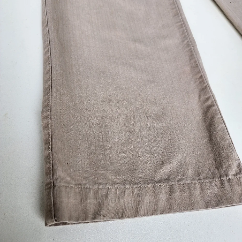Banana Republic Textured Pant Men's 33 X 32 Relaxed Pocket Flat Front Beige